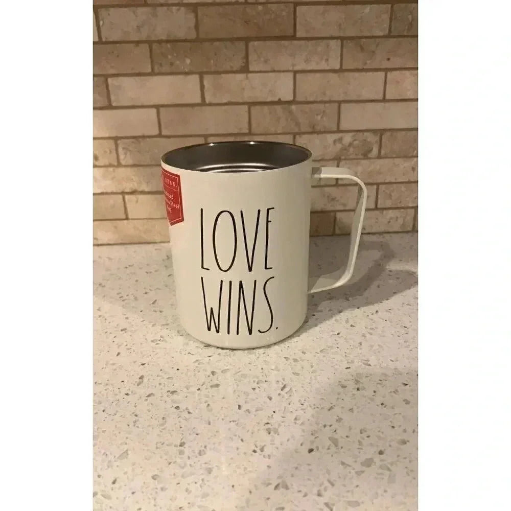 Rae Dunn Love‎ Wins Tumbler HTF Black LL Valentine's Day Travel Mug